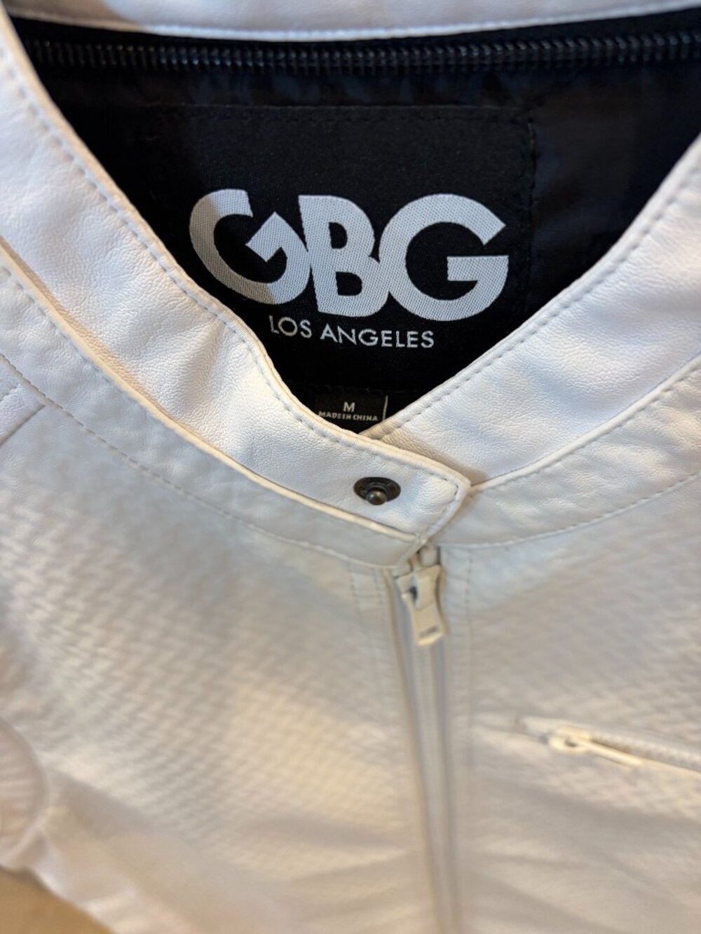 Nice white leather vest